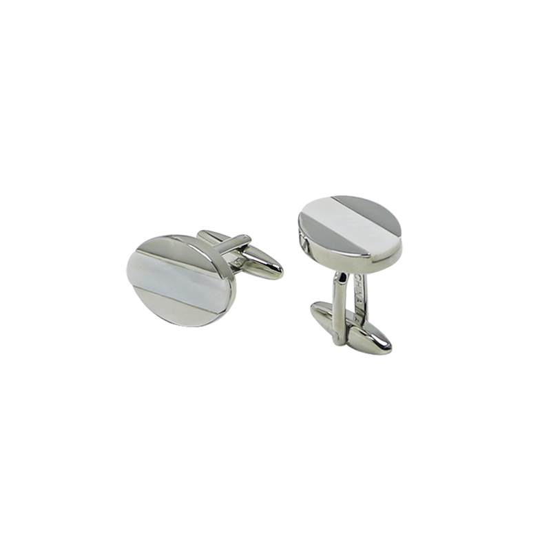 Mother of Pearl Oval Custom Men\s Cuff Links